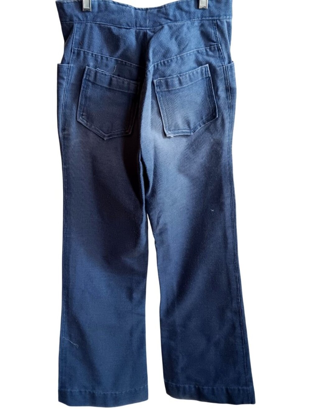 True Vintage Bellbottom Jeans 27x30 1970's Handmade Hippy Distressed Faded USA
